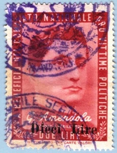 ER6079 Erinnofilo Vittime Politiche: G.Amendola - due Lire sovrast. 10 lire - Picture 1 of 1