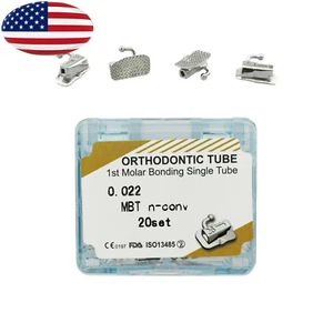80 Pcs Orthodontic Buccal Tubes First Molar 0.022 MBT Bondable Non-Convertible - Picture 1 of 9