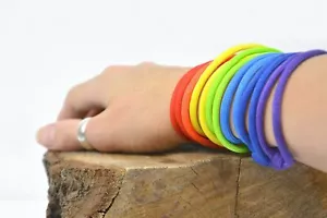Braccialetto amicizia 550 Paracord semplice regolabile - corsa arcobaleno! - Fatto a mano UK - Foto 1 di 10
