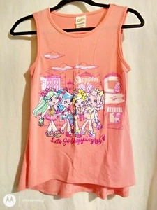 Sz 10/12 Shopkins girl pink sleeveless shirt - Picture 1 of 4