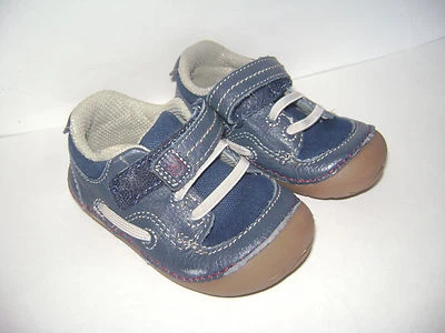 STRIDE RITE DAWSON TODDLER BOYS SHOES WALKERS SNEAKERS size 4.5 M BLUE LEATHER - Image 1 of 4