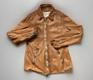 Giorgio Brato Organic Edition Women’s Leather Jacket Brown Vintage Size L 48 - Picture 1 of 12