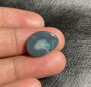 Australian Fire Black Opal Gemstone, AAA+ Quality Opal Loose Cabochon. - Picture 1 of 11