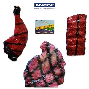 Ancol Dog Puppy Chew Toy BBQ Mix Squeaky Vinyl Steak Chicken Drumstick Ribs - Picture 1 of 6