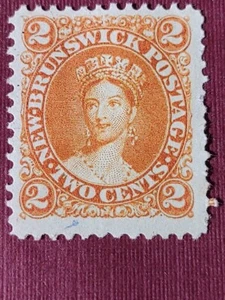 1863 NEW BRUNSWICK Mint NG STAMP 2cts QUEEN VICTORIA M (2909-2) - Picture 1 of 2