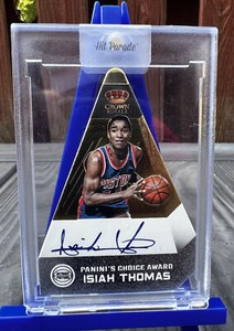 Isiah Thomas Auto /10 Gold 2011-12 Panini Crown Royale #155 Choice Awards