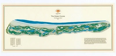 The Ocean Course @Kiawah - 1991 - Pete Dye - Mapa de campo de golf vintage Foto 1 de 4