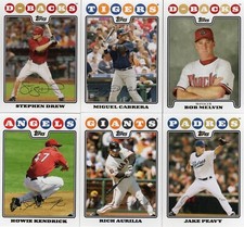 2008 TOPPS GOLD FOIL BASE SINGLES BASEBALL & GOLD FOIL UPDATES UH3 -- UH329