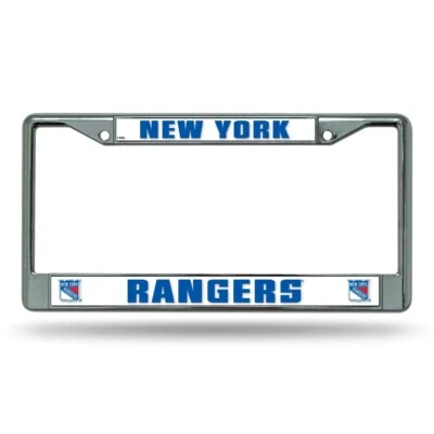 New York NY Rangers Chrome Metal License Plate Frame FREE US SHIPPING - Image 1 of 4