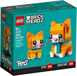 LEGO 40480 BRICKHEADZ: Ginger Tabby Cat Neu & Versiegelt - Bild 1 von 2