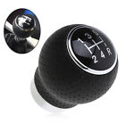 Black Automobile 5-Speed Leather Manual Gear Stick Shift Knob Shifter Lever Kit