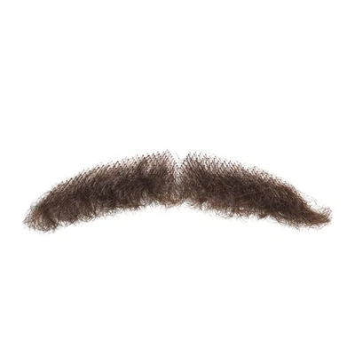 Bigote y barba de cabello humano realista para hombre, barba falsa gruesa con invisible... Foto 1 de 4