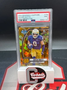 2024 Bowman U Cromo Zafiro XAVIER VATIOS ORO/50 1ª Notre Dame PSA 9 ATLANTA - Imagen 1 de 1