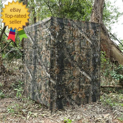 Ground Blind 5×10 Feet Turkey Duck Deer Blinds Hunting Camouflage Height   - Image 1 of 2
