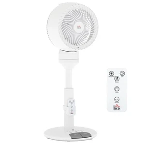 HOMCOM 9 Inch Height Adjustable Air Circulator Fan 70° Oscillating 9 Setting - Picture 1 of 9