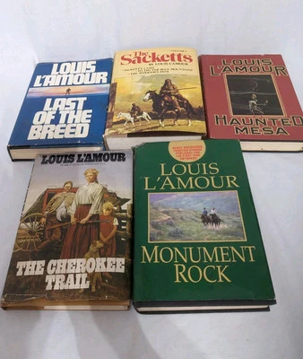 Vtg Lot of 5 Assorted Hardcover Louis L'Amour Volumes Book Club Editions Western Foto 1 de 4