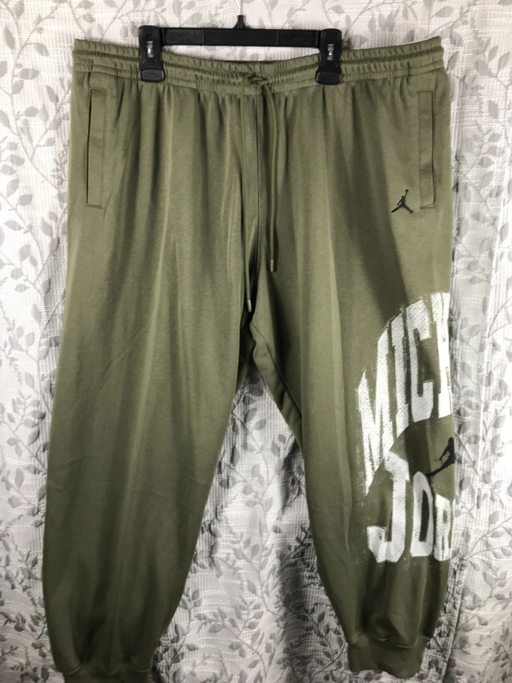 Pantalones deportivos Jordan Brooklyn para hombre talla 3XL medianos oliva universitarios de gran tamaño $75 Foto 1 de 4