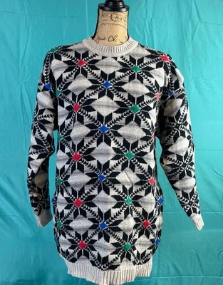 Suéter Liz Wear Multicolor Medio Tejido Cuello Redondo Floral Para Mujer’s Foto 1 de 4