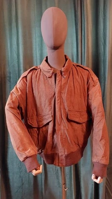 Luxury Men's Tan Brown Leather Jacket 'Global Identity' G 111 Size 2XL - Image 1 of 4