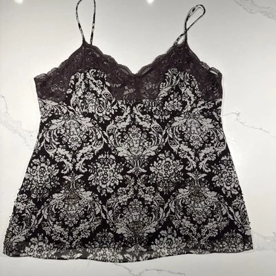 INC Y2K Silk Bead Embellished Paisley Retro Spaghetti Strap Adj. Tank Size 6 - Изображение 1 из 4