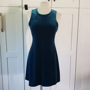 Marian Maral Dress Womens S Blue Velvet Vtg Sleeveless Mini Witchy Short Slip - Picture 1 of 8
