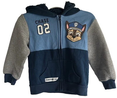 Paw Patrol Chase 拉链连帽夹克儿童男孩 - 5 码 - 蓝色灰色 — 第 1/4 张图片