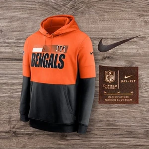 Herren NIKE On-Field Two Tone Sideline Hoodie Cincinnati Bengals Sweatshirt M - Bild 1 von 2