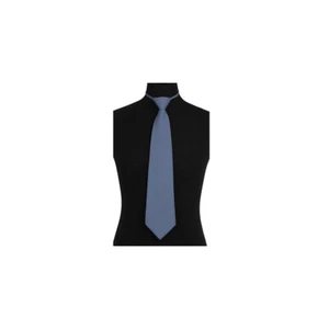New Poly Men's ready knot pre tied neck tie solid formal wedding Dusty blue - Picture 1 of 1