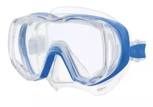 TUSA Freedom Tri-Quest maschera subacquea coda di pesce blu maschera 3D cinghia sistema fibbia M3001 - Foto 1 di 2