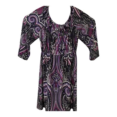 Vestido Inc. International Concepts multicolorido até o joelho tamanho médio - Imagem 1 de 4