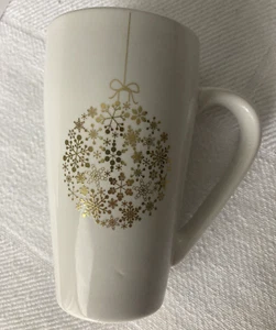 Christmas Mug Coffee White and Gold hanging ordiment California Pantry 2021 - Picture 1 of 3