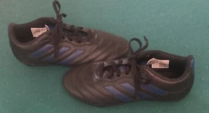 Adidas Kids Soccer Cleats Size 2 Color Blue & Black Still in Great Condition! - Picture 1 of 5