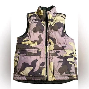 Camouflage Reversible Zip Up Puffer Vest Youth M - Picture 1 of 8