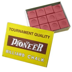 Box of Pioneer Pool Snooker Billiard Table Cue Chalk Red Father's Day gifts - Picture 1 of 2