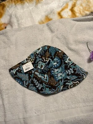 Vera Bradley Java Sombrero Cubo Azul Reversible Retirado Nuevo Con Etiquetas Foto 1 de 4