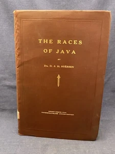 1929 The Races of Java Nyessen Library of Congress Ex Lib Javanese Map Pacific - Picture 1 of 12