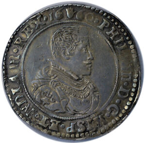SPANISH NETHERLANDS Brabant Philip IV Ducaton 1660 NGC AU53 Antwerp Mint Top Pop