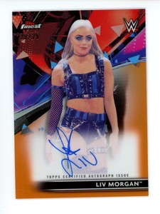 2021 Topps WWE Finest Orange Refractor Auto #/25 Liv Morgan
