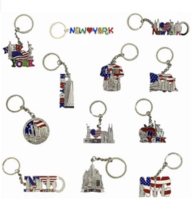 12 Pack New York City Metal Keychains NYC  KeyRing Souvenir Collection, Gift Set - Picture 1 of 6