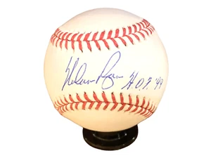 NOLAN RYAN AUTOGRAFIADO RAWLINGS OFICIAL MLB BÉISBOL HOF 99 INSCRIPCIÓN MLB HOLO - Imagen 1 de 2