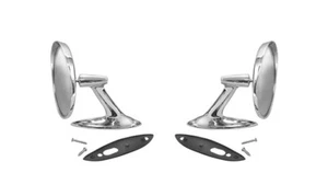 1961-62 CHEVY II BEL AIR IMPALA CORVAIR NOMAD CHROME BOWTIE DOOR MIRRORS RH&LH - Picture 1 of 5