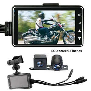3"Motorcycle Dash Cam DVR Front&Rear Dual Camera Driving Video Recorder G-Sensor - Picture 1 of 10