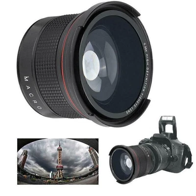 Practical 58MM 0.35X Fisheye Wide Angle Macro Lens For Canon EOS SLR DSLR Camera - Image 1 of 4
