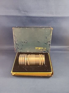 Argus Tele-Sandmar 100mm F:4.5 Telephoto Lens for C3 NO. 25845 W/Box Vintage  - Picture 1 of 10