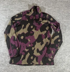 Icebreaker Merino 260 Vertex Long-Sleeve Half Zip Top - Women's M Purple Camo - Picture 1 of 7
