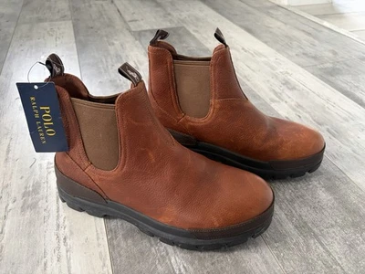 Polo Ralph Lauren Oslo Chelsea Chukka Ranger Botas de Cuero Marrón Para Hombre Talla 10.5 Foto 1 de 4