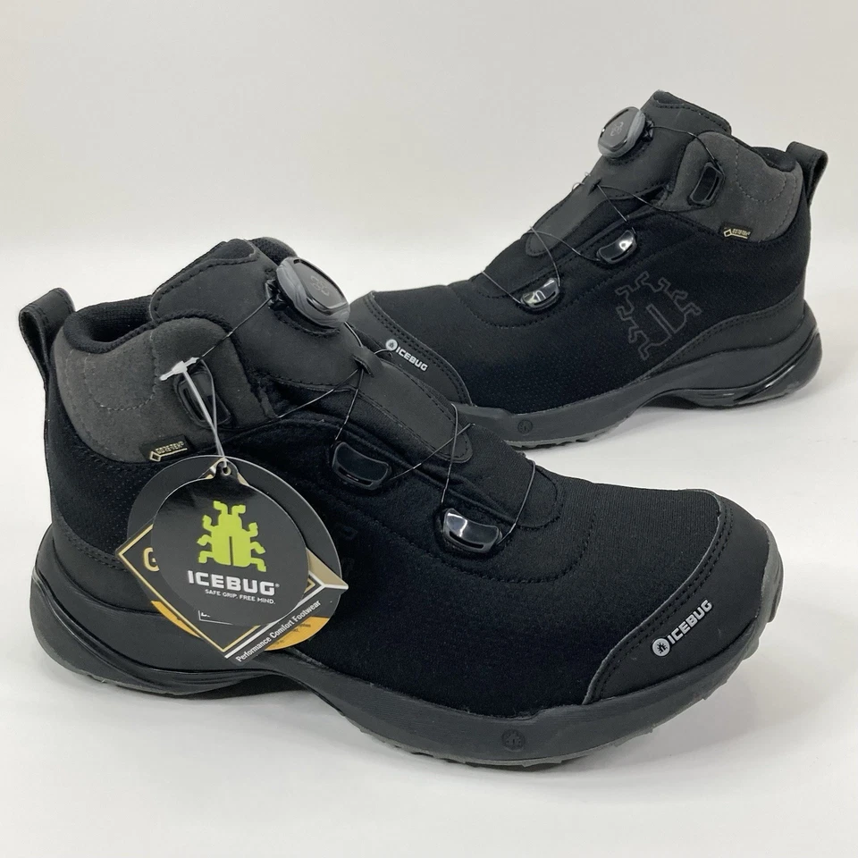 Icebug Hombres Detour Bugrip GTX Botas Negras BOA Gore-Tex Hombres Bota Talla 7.5 NUEVO Foto 1 de 4