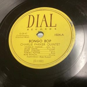 CHARLIE PARKER QUINTET on DIAL 1024 - BONGO BOP + EMBRACEABLE YOU - VG+ - Picture 1 of 5