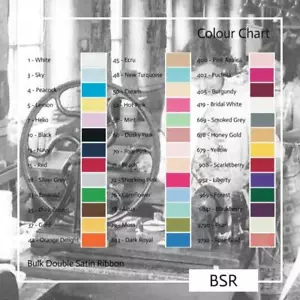 Berisfords Double Satin Ribbon Bulk Size Reels 3 7 10 15 25mm x 50m and 100m - Picture 1 of 50