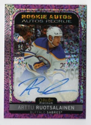 2021-22 O-Pee-Chee Platinum Violet Pixels Rookie Autograph Arttu Ruotsalainen - Image 1 of 2